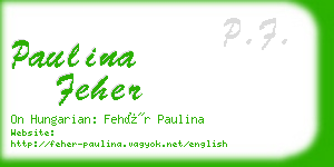 paulina feher business card